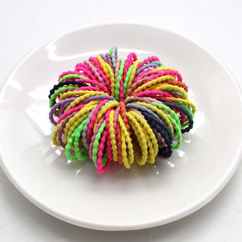 100 Korean-Style Children's Hair Ties - Gentle Baby Hair Accessories for Little Girls