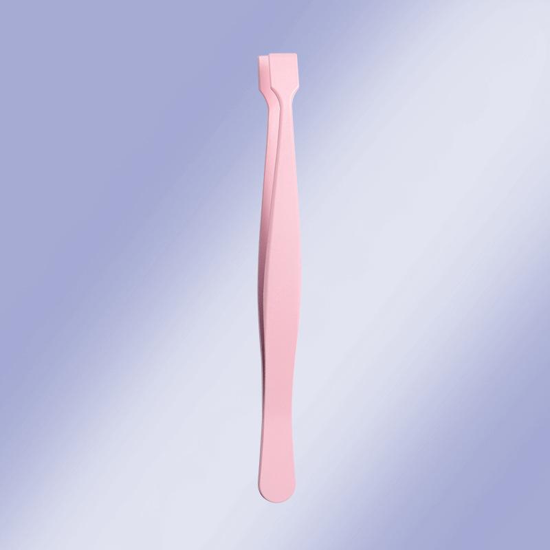 Pinça de Ponta Reta Aço Inoxidável Pinça para Aplicação de Cílios Postiços Leve Para Salão de Beleza Uso para Iniciantes