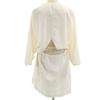 Jonnlynx Made In Japan Linen Blend Short Sleeve One Piece M White Women Used