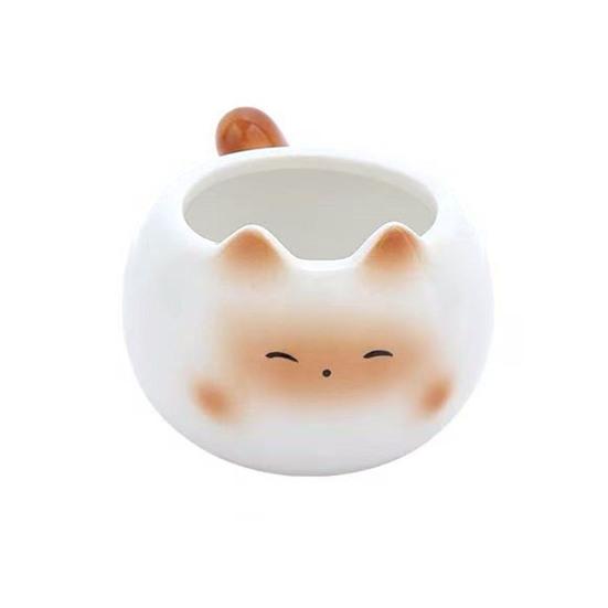 Ceramic Coffee Mug 210ml Cute Cat Espresso Cup with Tail Handle Microwave Dishwasher Safe