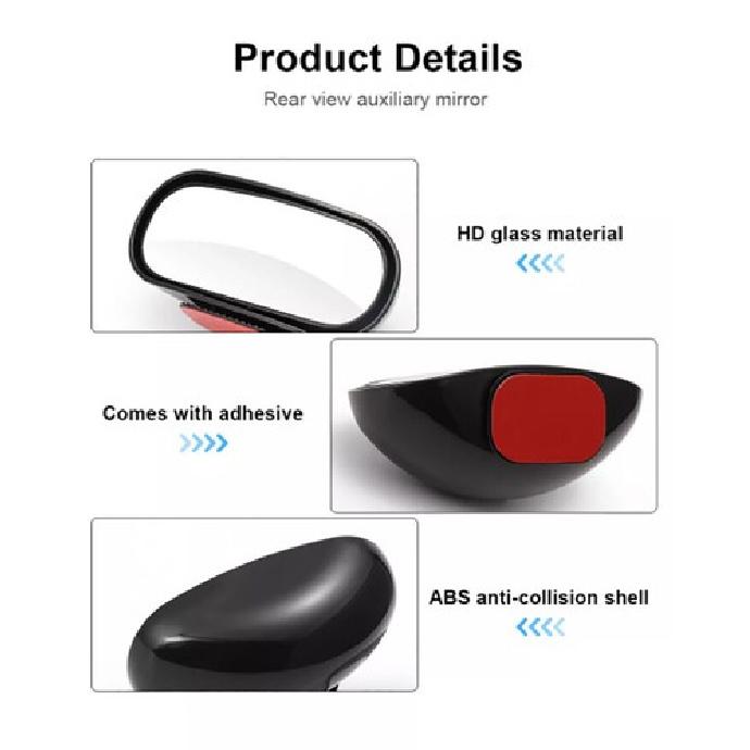 For Parking Auxiliary Car 360° Adjustable Wide Angle Side Blind Spot Rear Mirror