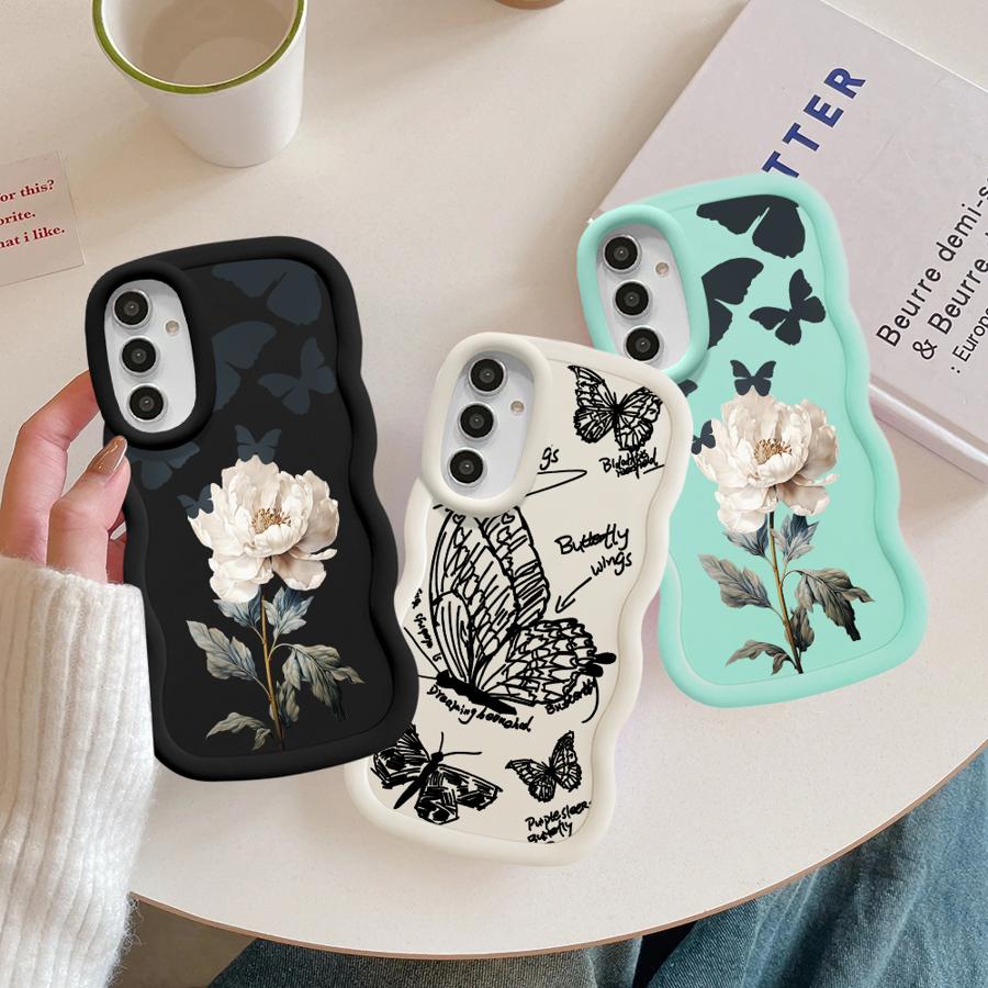Butterfly Flower Soft Phone Cover Case for Samsung Galaxy A15 A16 A21s A12 A13 A52 A14 A11 A53 A33 A22 A05 A23 A04 A06 A03
