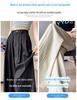 Pantalones de Verano para Mujer de Cintura Alta y Pierna Ancha: Ligero, Texturizado, Casual de Mezcla de Lino Estilo Japonés
