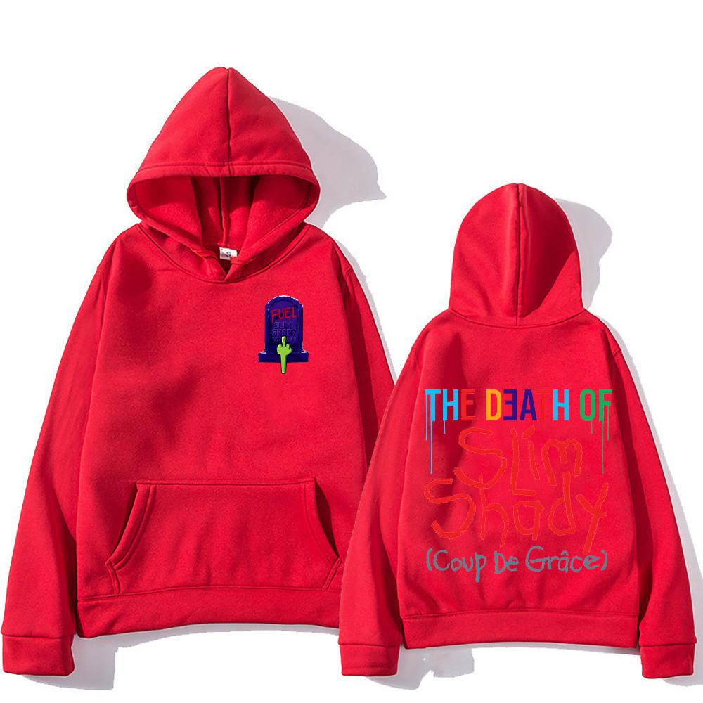 Rapper Eminem Fuel Hoodies Death of Slim Shady Sweatshirts Vintage Aesthetic Pullovers New Fashion Women Men Casual Hoodie