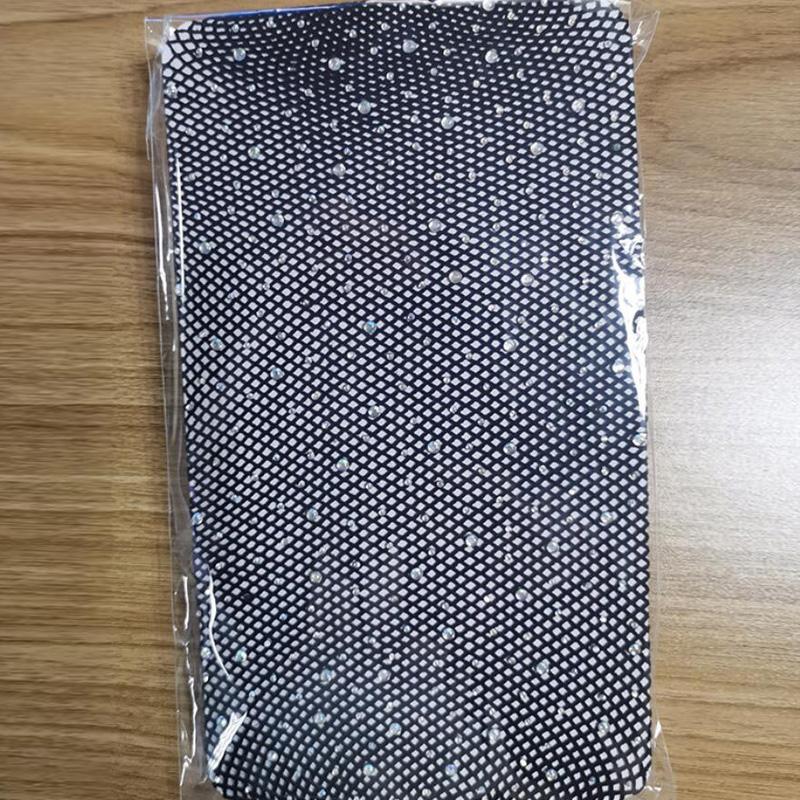 Medias de Rejilla con Diamantes para Mujer Medias Sexy Medias de Nailon Femeninas