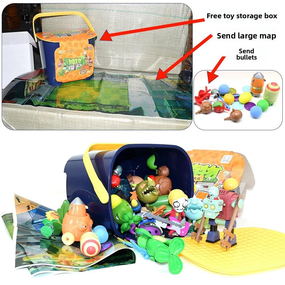 Zombies Plants Vs Static Model Toy Collection With Storage Container Gift For
