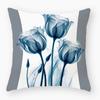 New Flower Pillowcase Super Soft Printed Sofa Pillowcase Bedside Office Waist Cover
