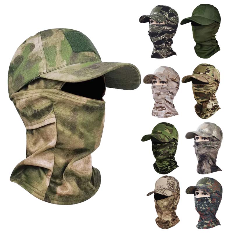 

Camo Baseball Caps Sunscreen Breathable Camouflage Balaclava Hat Outdoor Fishing Hiking Hunting Sports Cap Sunscreen Caps 54-61CM