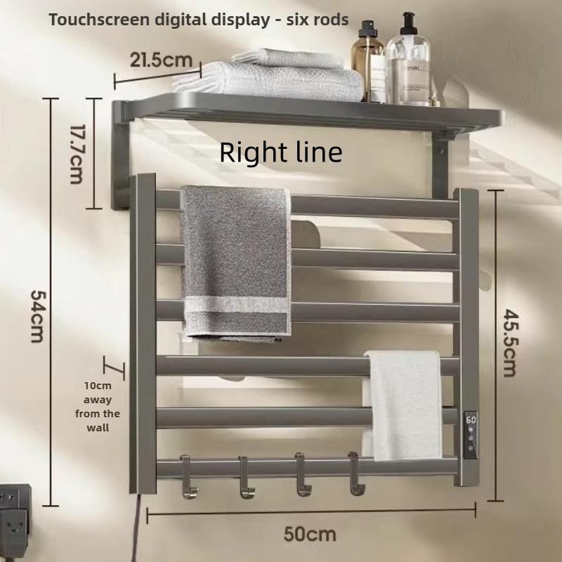 Bathroom Electric Bath Towel Carbon Fiber Warmer Heating Towel Rack Intelligent Constant Temperature Towel Dryer Shelf