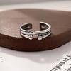 Retro Twisted Round Bead Ring: Women's Thai Silver Open Design