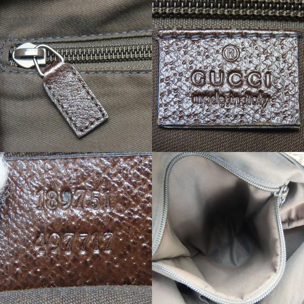 Used GUCCI Shoulder Bag 189751 Schlie Line GG Canvas Beige Casual