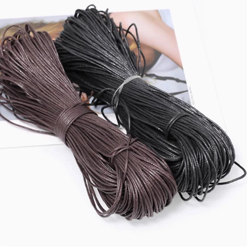 Crushed Ice Texture Colorful Pu Strap Findings Round Faux Leather Cord String Weaving Rope Diy Necklace Bracelet Making 45M 2Mm