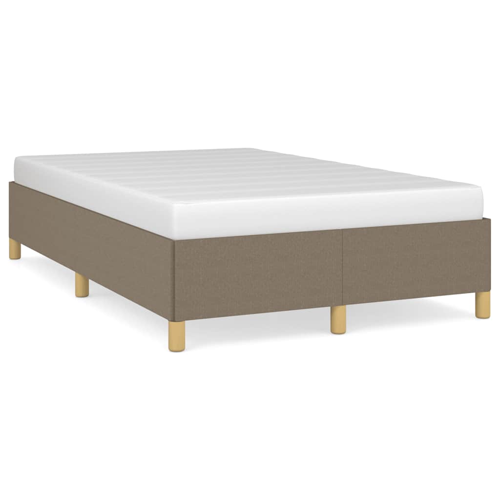 Bed Frame without Mattress Taupe 120 x 190 cm Fabric