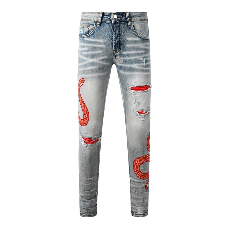 STREETRICH Fashion Americans Brands Men's Jeans Luxury Streetwear Holes Long Trousers Quality Male Stretch Slim Pants Skinny Trousers