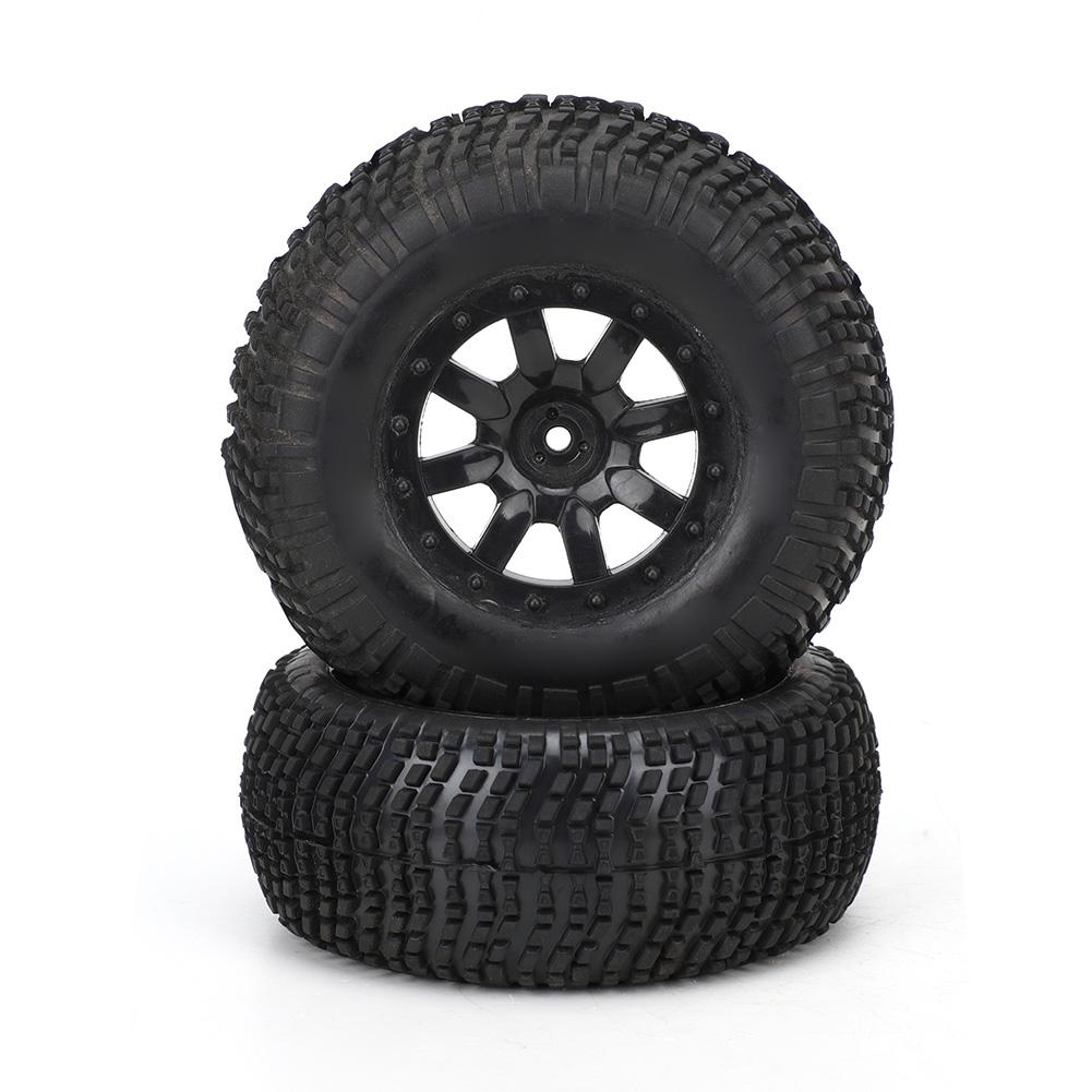 4 Pcs Rim Rubber Tires Set for RC Wheel 1:10 Short Course Truck Car Accessories