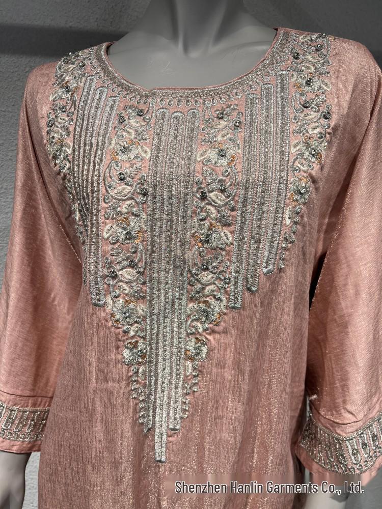 L230 Rhinestone Craft Muslim Abaya Jalabiya Evening Gown