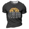 Men's 3D Printed T-Shirt Alphabet Pattern Printing Short Sleeve O-Neck Pullover Casual Top