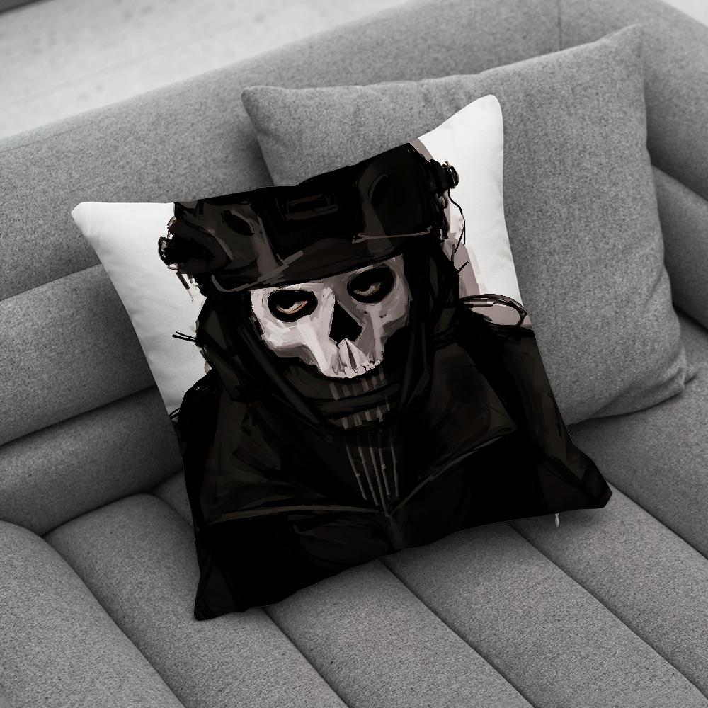 CCallOf DDuty GhostS Pillow Case Soft Cushion Cases for Farmhouse Sofa Decor Home Decorations and Protector
