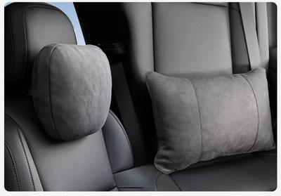 Brfveob Car Headrest for My Bach S-Class Car Seat Mercedes-Benz Neckrest Suitable for All Types ([Headrest + Lumbar Support], Gray)