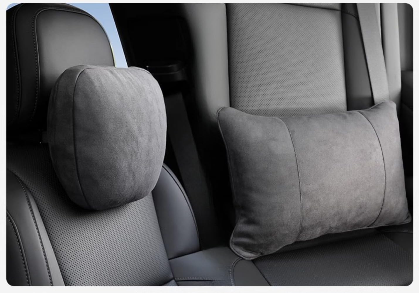 Подголовник Brfveob для детского автокресла My Bach S-Class Mercedes-Benz Подголовник, подходит для всех типов ([Подголовник + Поясничная поддержка], Серый) [Headrest + Lumbar Support]