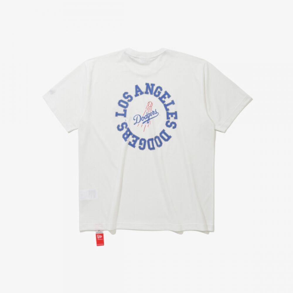 New Era Mesh T shirT La Dodgers Off whiTe