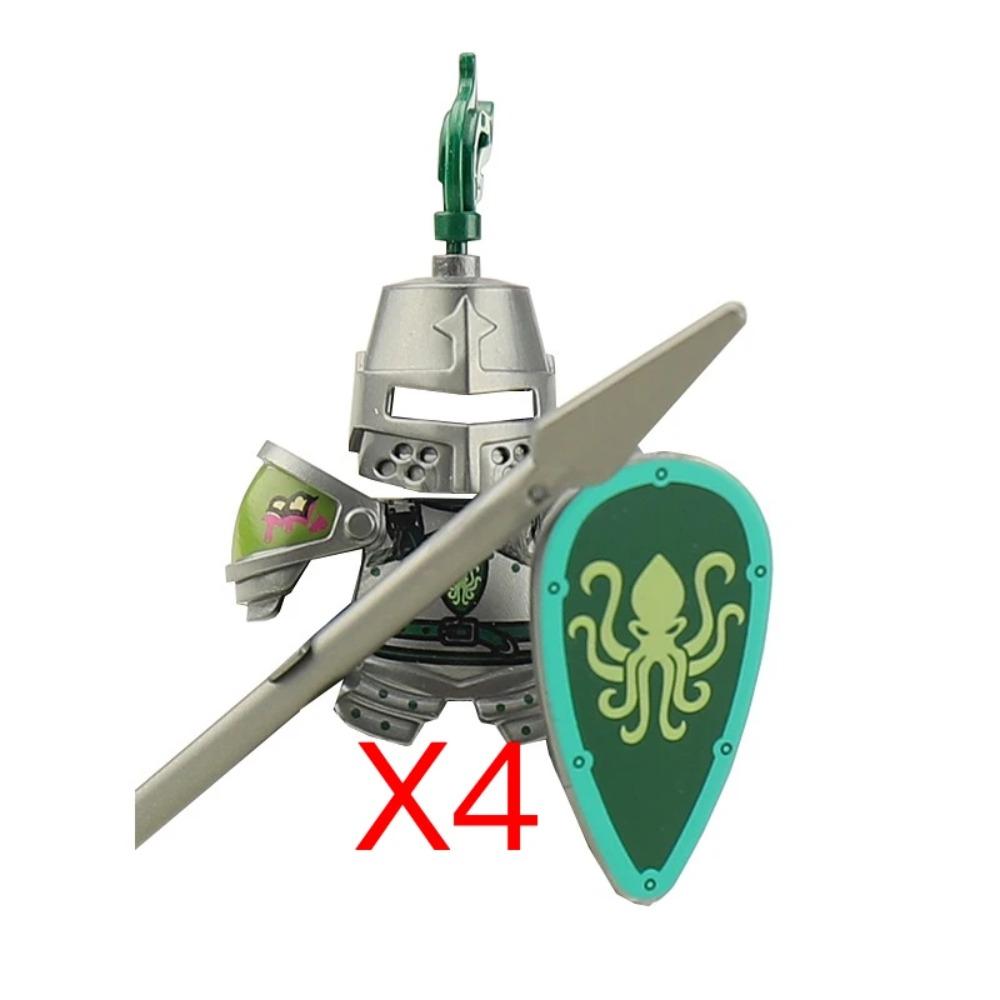Mittelalterliche Burgsoldaten Actionfiguren Baustein Drache Anime Ritter Zubehör Kriegspferd Miliz Helm Schild Spielzeug Geschenk B15