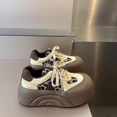 Moche mignon grosse tête chaussures en pain chaussures pour femmes automne et hiver nouveau créneau rétro plateforme chaussures muffin chaussures légères enfants