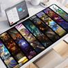 Hot selling item Hearthstone electronic sports Locking edge Gamer Large HD Print Computer Desk Locking Edge Keyboard Mouse Pad
