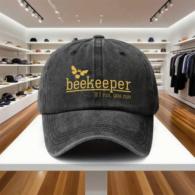 pc Beekeeper If I Run You Run Cap with Bee Beehive Design Adjustable Unisex for Unisex Women Outdoor Beekeeping Hat Nov 1pc