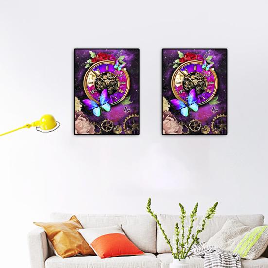 1 Set 5D DIY Diamond Painting Kit Landscapes Cats Butterflies Pattern Diamond Painting Picture for Home Decor