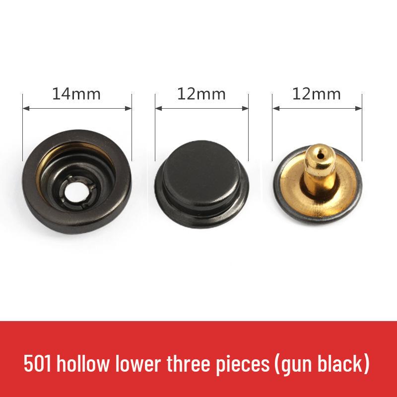 Metal Snap Buttons for Clothing: No-Sew Hidden Snap Accessories for Jackets, Studs, and Mother-Child Buttons.