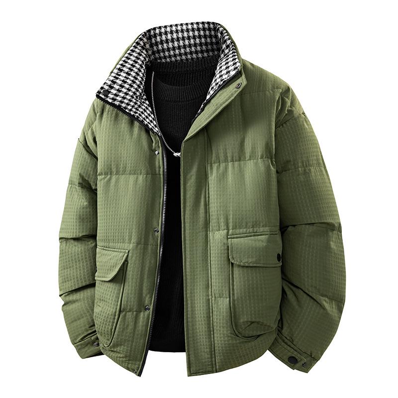 Men's Trendy Winter Cotton Jacket: Warm, Loose-Fit Casual Coat for Outdoor Wear