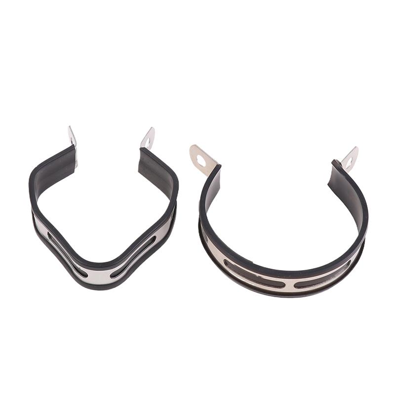 Motorcycle 60.5Mm Exhaust Pipe 51Mm Muffler Universal Fixed Circle Carbon Fiber Holder Clamp Fixed Ring Support Bracket