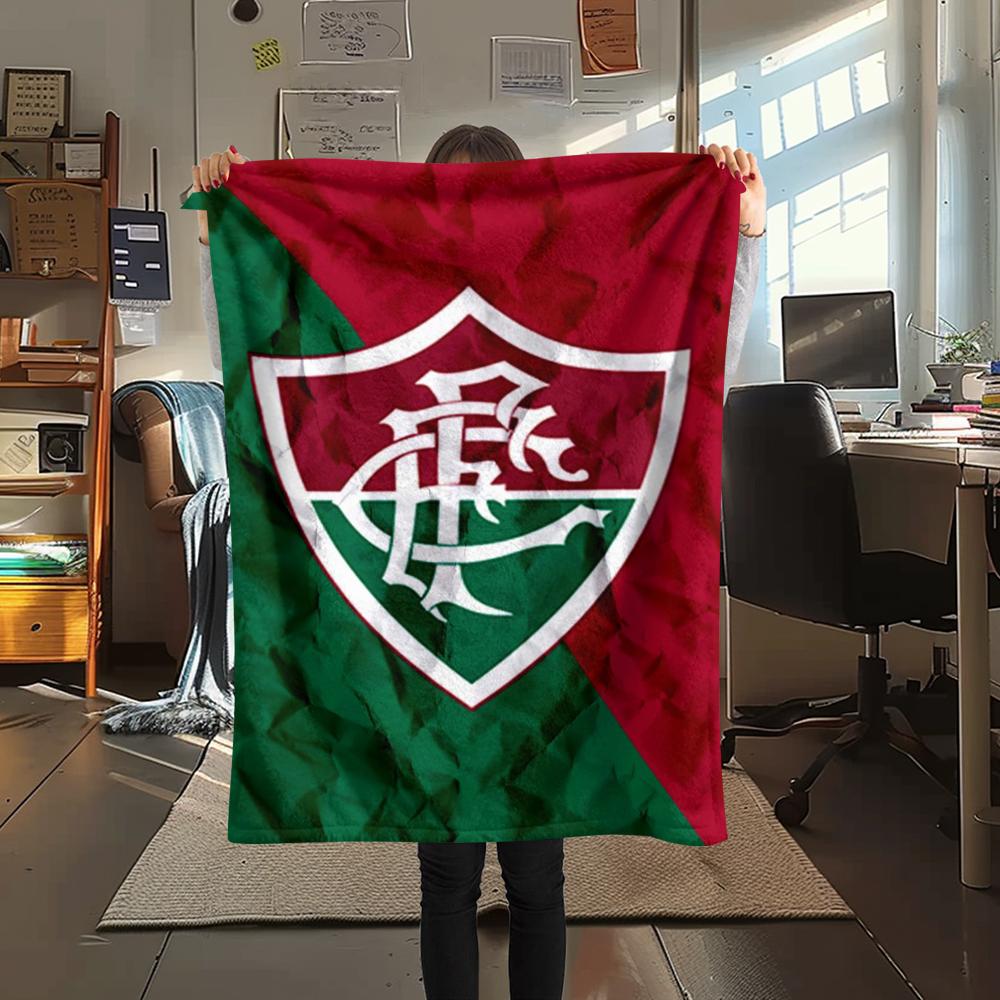 1PC Fluminense Print Flannel Blanket, High quality Comfortable for All Seasons, Home Decor, Warmth and Comfort, Perfect for Christmas Gifts