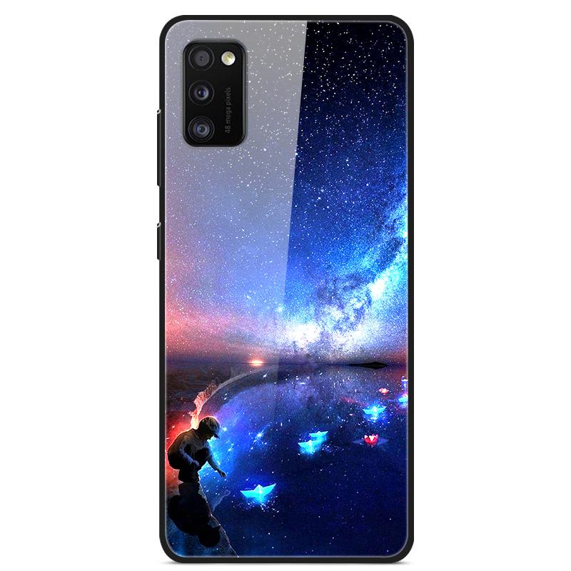 Para Samsung A41 Funda A31 A71 A51 Cristal Templado Cubiertas Traseras Rígidas Para Samsung Galaxy A51 Fundas de Teléfono Fundas Protectoras Coque A 41