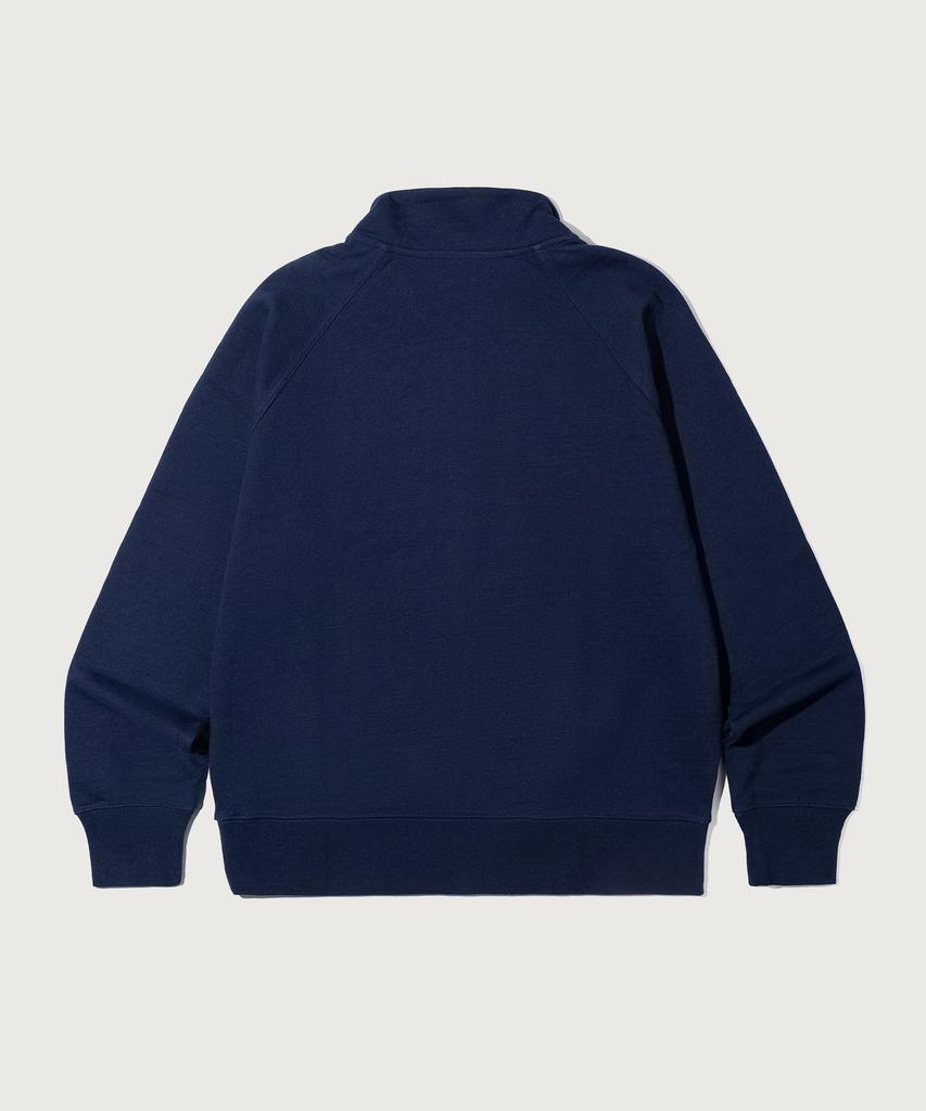 CHAMPION Heritage Logo Loose Fit Half Zip Navy
