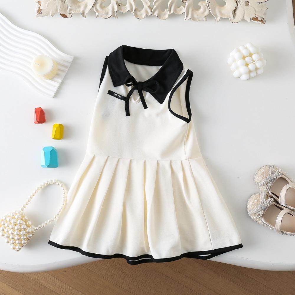 Girls Dress New College Vest Stylish Summer Baby Children Princess Dress Little Girl Skirt Super Cute Clothing