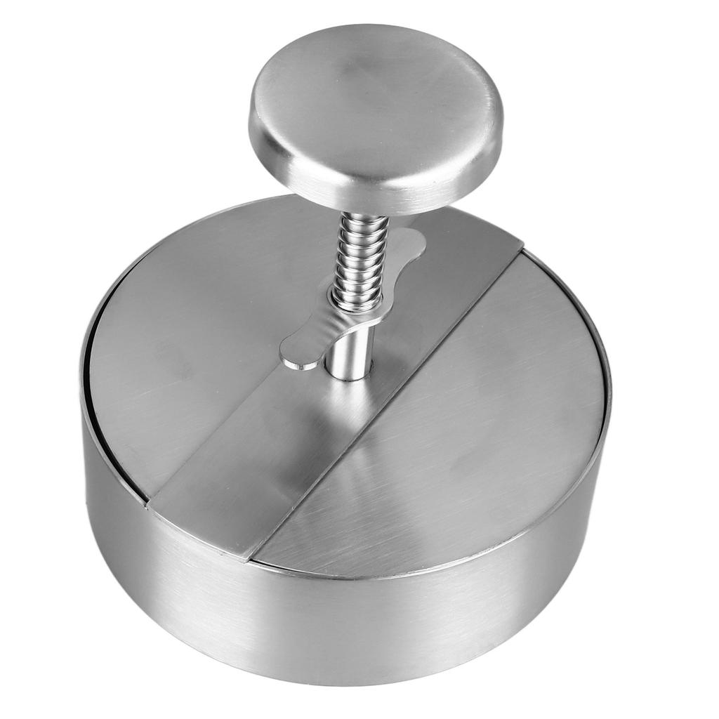 5.5in Stainless Steel Hamburger Patty Maker Adjustable Thickness 0.2‑0.89 Pounds Dishwasher Safe Adjustable Burger