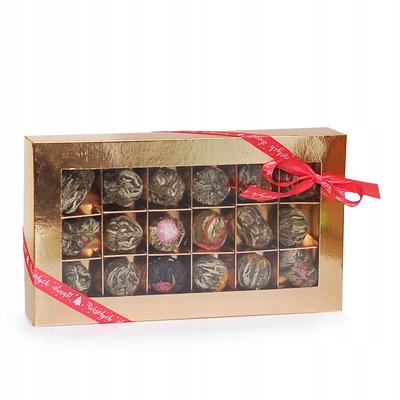 Flowering Tea Set for a Gift BLOOMING CHOCOLATE BOX 18 Different Teas