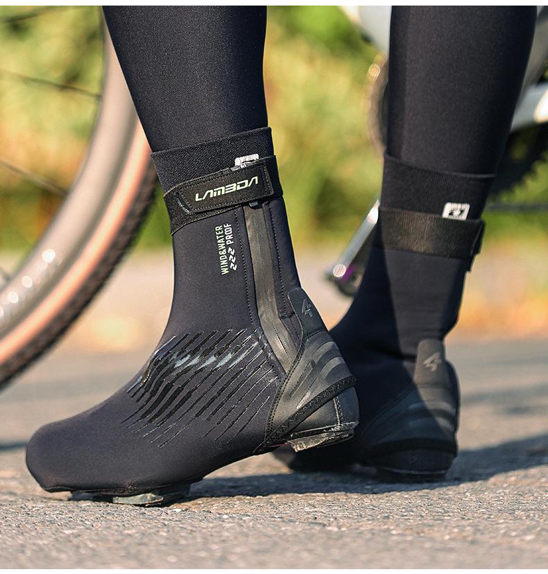 Lampada Windproof Water-Repellent Cycling Shoe Covers for Men & Women - Cold Protection & Warmth for Road Biking