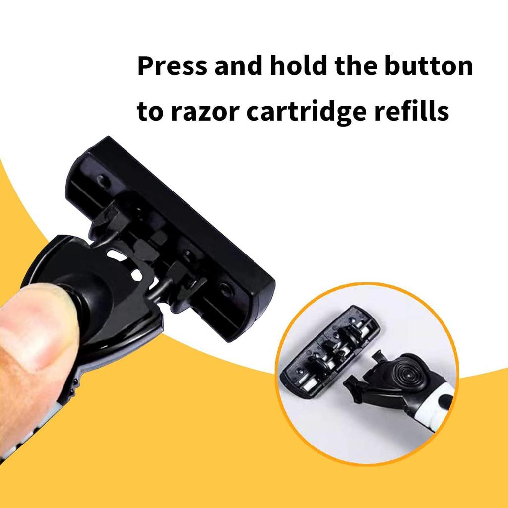 3-Blade Men's Anti-slip Manual Shaver with Multi-blade Head Combination Pack