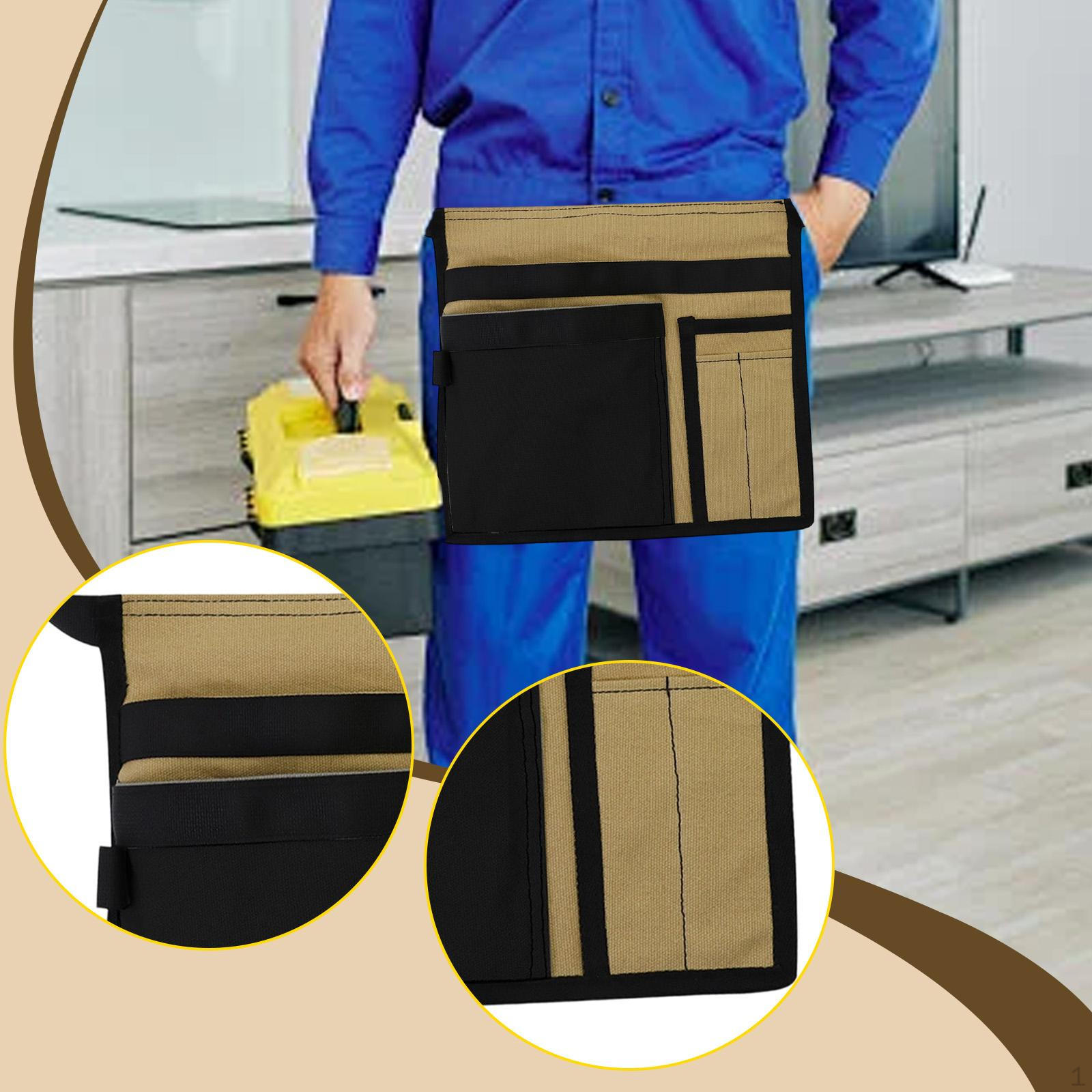 Tool Belt Apron Gardening Waist Bag Canvas Waterproof Handy Organizer Work Pouch for хаки