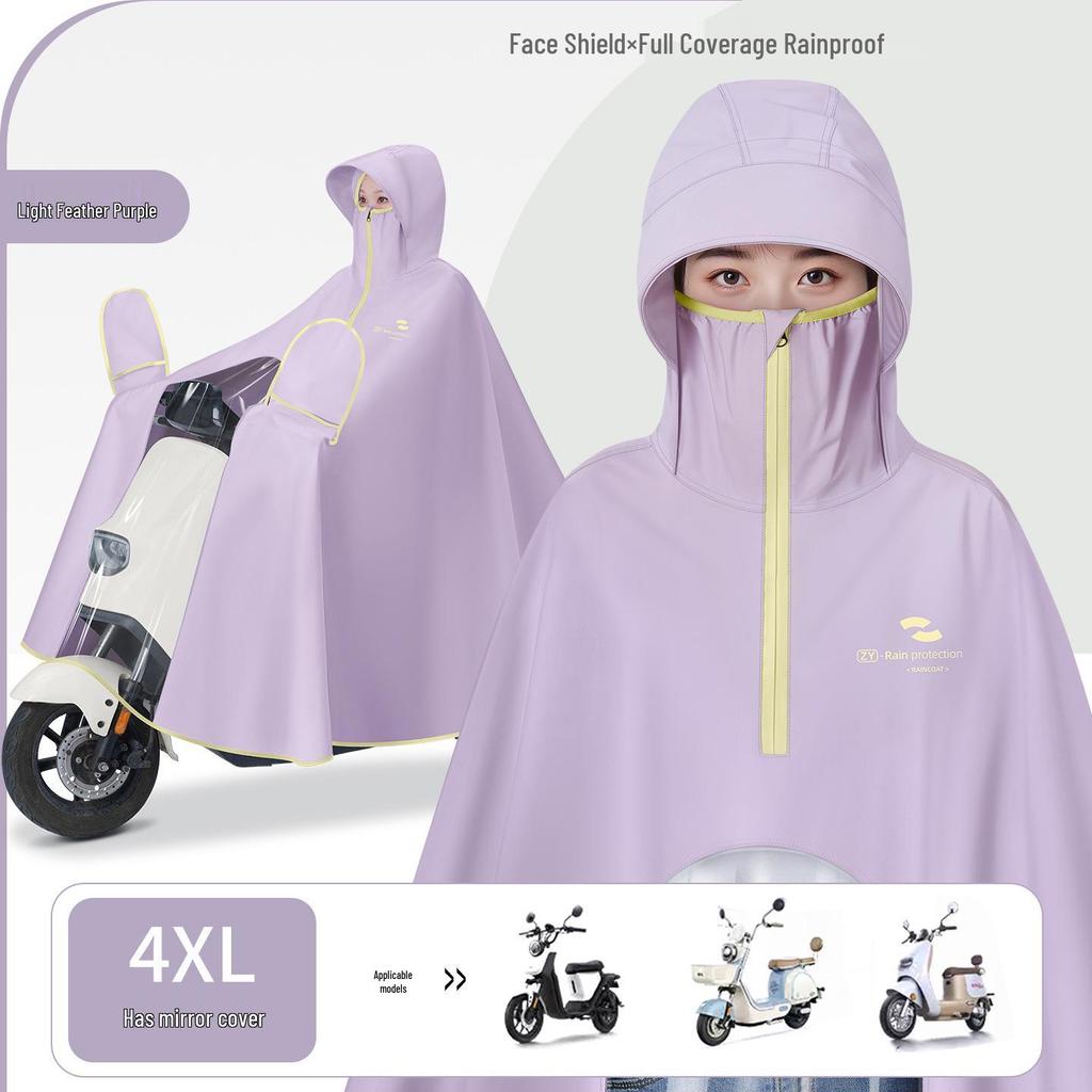 Universal Electric Vehicle Raincoat: Riot-Proof, Oxford Cloth, Unisex Poncho, Plus Size, Long Style Motorcycle Cover