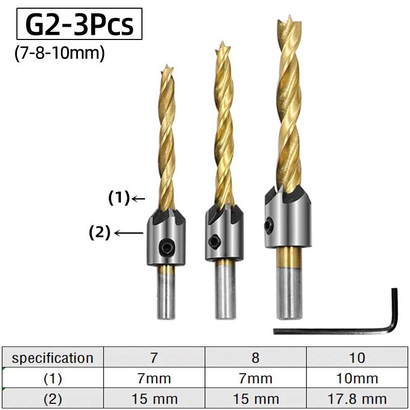 Buy HSS Titanium Countersink Drill Bit Set Woodworking Drilling