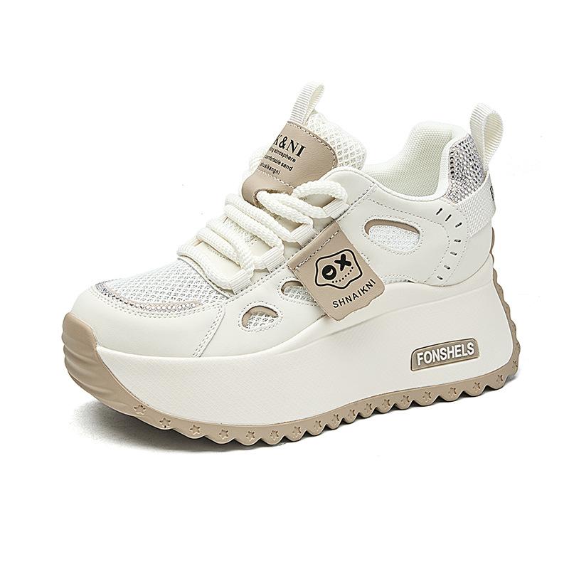 

Удобные Дышащие Скрытая Пятка Блочные Балетки Платформа Скейтборд Клиновидные Кроссовки Вулканизированная Массивная Обувь 34 абрикосовый