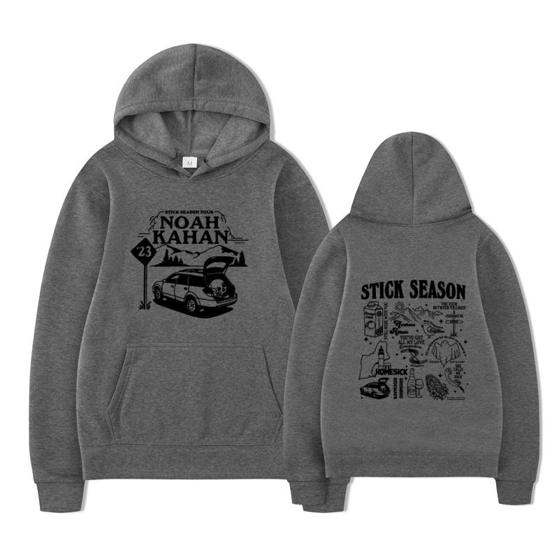 Noah Kahan Stick Season Merch Country Music Album Hoodie Sweatshirt Winter Warm Pullover Top Streetwear Unisex
