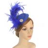 Vintage Bridal Hat With Feather Decor For Wedding And Cosplay
