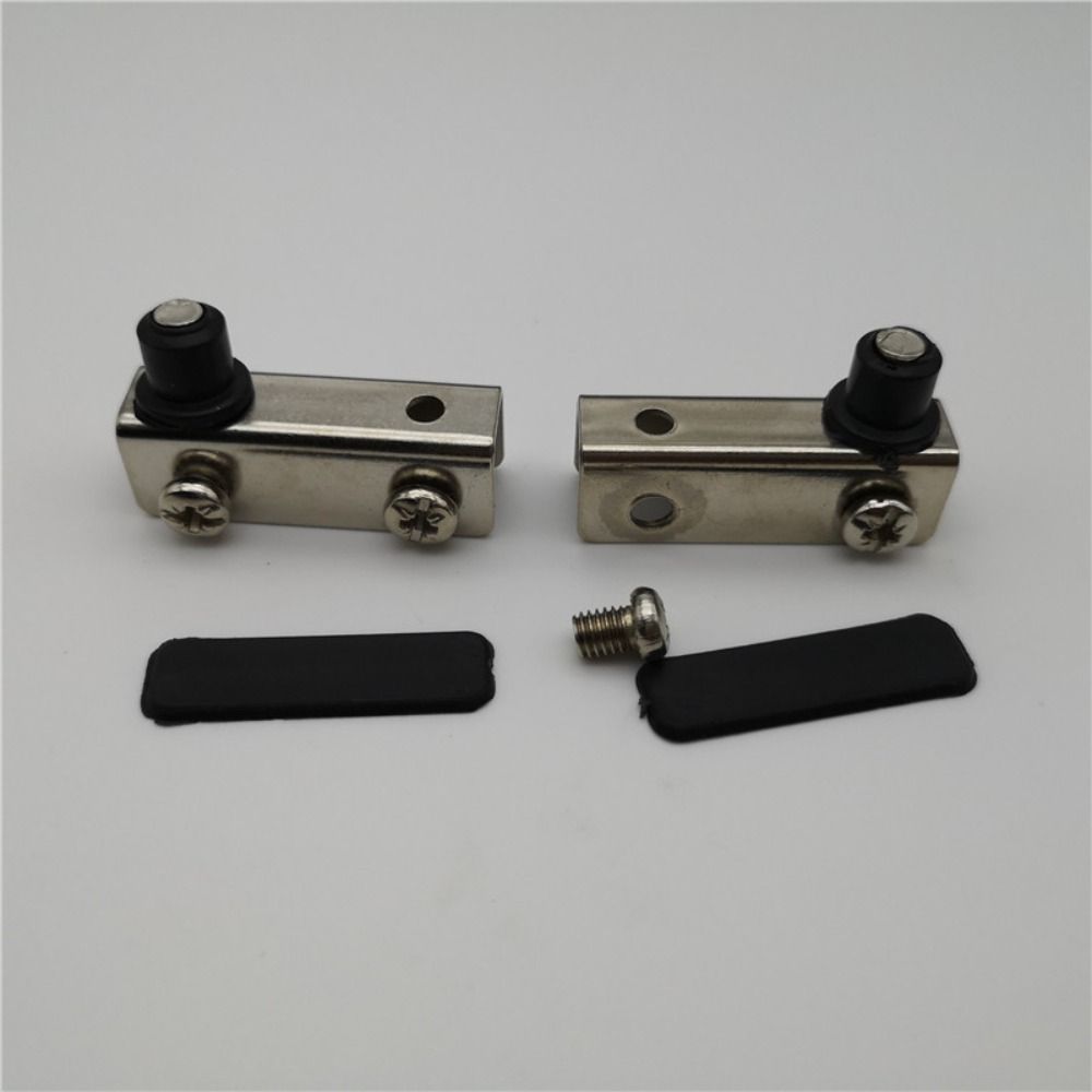 4 Pairs Silver Door Hinge Iron Pivot Hinge Sturdy Glass Clamp  for Free-Swinging Glass Door