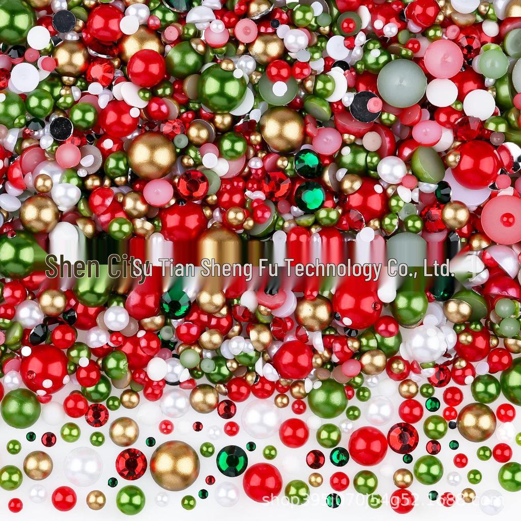 Multi-color Half Pearl Nail & Craft Embellishments for Nails, Phone Cases, Earrings & Hair Clips