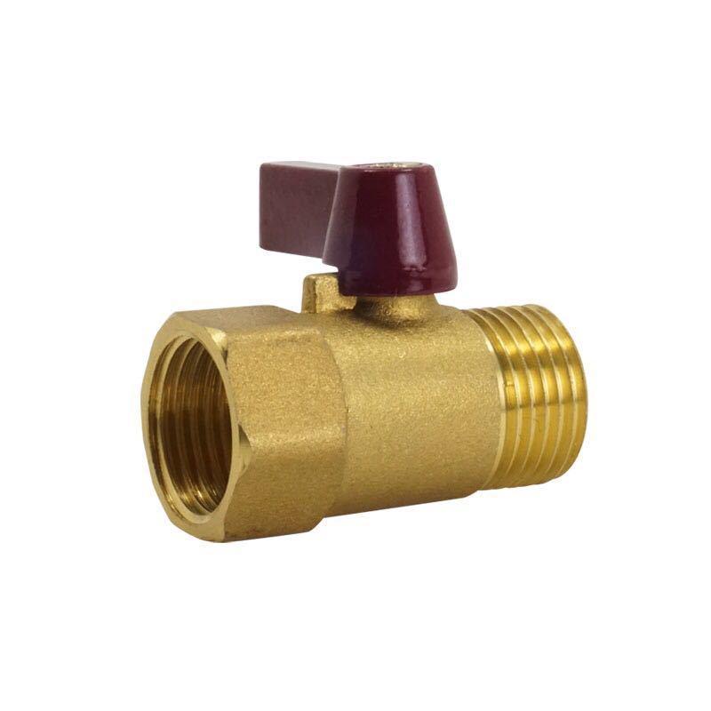 Brass Threaded Mini Ball Valve with Butterfly Handle Switch - Pneumatic Valve Accessory, 4 Sub-Mother Valve